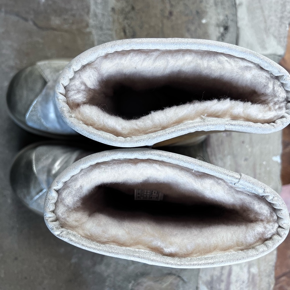 Ugg Boots Patchwork Silver Gold Glitter Elmira Bo… - image 8